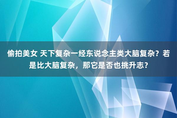 偷拍美女 天下复杂一经东说念主类大脑复杂？若是比大脑复杂，那它是否也挑升志？