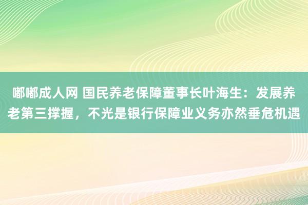 嘟嘟成人网 国民养老保障董事长叶海生：发展养老第三撑握，不光是银行保障业义务亦然垂危机遇