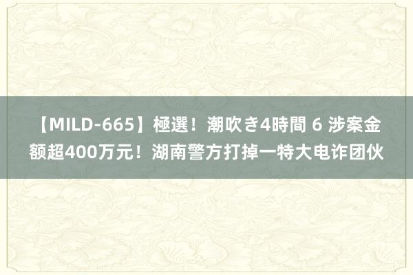 【MILD-665】極選！潮吹き4時間 6 涉案金额超400万元！湖南警方打掉一特大电诈团伙